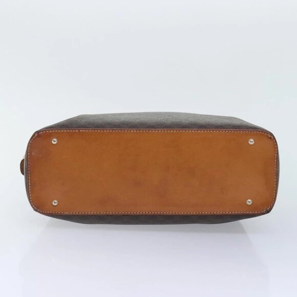 CELINE Macadam Canvas Hand Bag PVC Leather Brown Gold Auth ep5852 - Picture 6 of 16